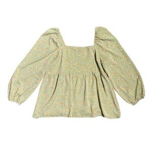 Green Floral Babydoll Tee